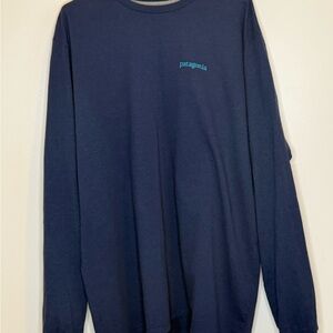 Patagonia Men's Navy Long Sleeve Tee